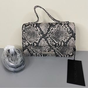 NWT Kendall + Kylie Snake Skin Print Grey Cross Body Purse